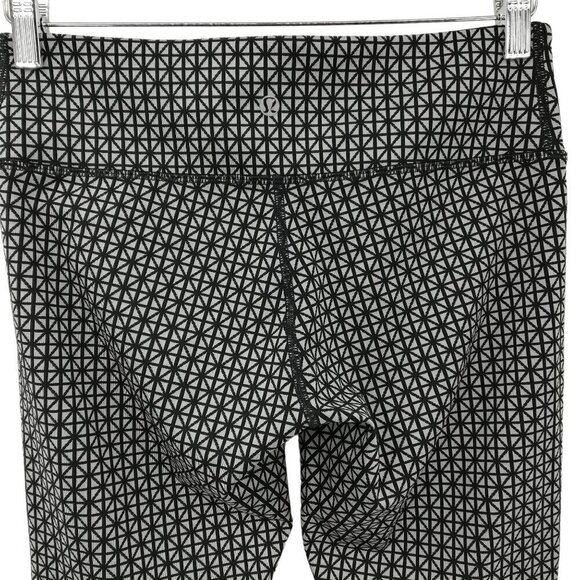 Lululemon Wunder Under Full On Luon Black Leggings Size 6 Tri Geo Silver Spoon - Picture 6 of 10